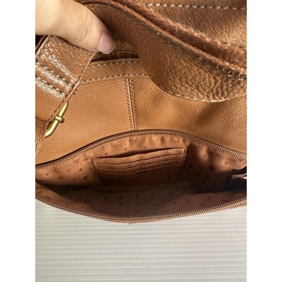 Fossil Morgan Traveler Brown Leather Crossbody Shoulder Bag - Picture 4 of 13